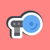 Sticker navigation. Computer components elements. vector