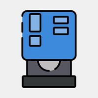 Icon cd room. Computer components elements. Icon in filled line style. vector