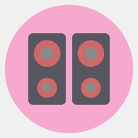 Icon music device. Computer components elements. Icon in color mate style. vector