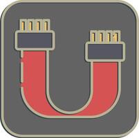 Icon sata. Computer components elements. Icon in embossed style. vector