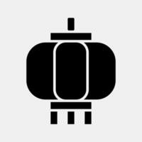 Icon lantern. Buddhism and vesak elements. Icon in glyph style. vector