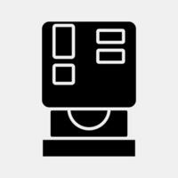 Icon cd room. Computer components elements. Icon in glyph style. vector