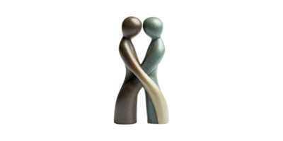 Abstract Embracing Figures Sculpture. Symbol Of Unity And Connection In Modern Art Isolated On Transparent Background png