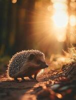 Shade of Hedgehog on Rural Path photo
