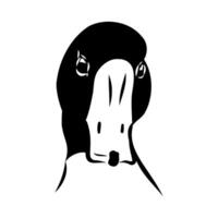 the head of the migratory bird shelduck vector