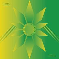 Yellow and Green Gradient Background with flower modern abstract background vector