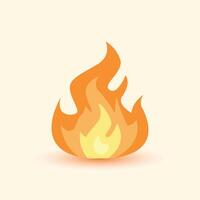 fire flame icons with burning red hot sparks isolated on light yellow background. Render sprite of fire emoji, energy and power concept vector
