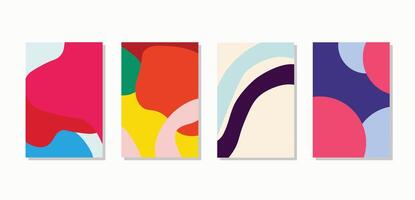 abstract square art templates with floral and geometric elements. Suitable for social media posts, banners design and web internet fashion backgrounds vector