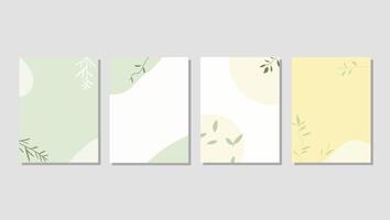 Stationary Template with Fruits, Leaves and Flowers on White Paper Sheet. Summer Botanical Design Background with Tree Branches Shadow, Corporate Business Brand Identity vector