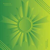 Colorful Green Gradient Radial Symmetrical Burst Design Element vector
