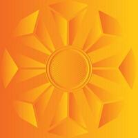 Editable yellow circle shape background with modern style vector