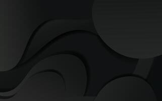 Abstract black wave shape background. Dynamic circle shape composition. illustration vector