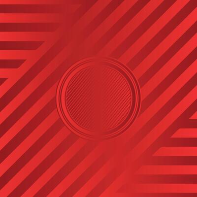 Red abstract background with glowing geometric lines. Modern shiny red gradient diagonal lines pattern. Futuristic technology concept. Suit for poster, cover, banner, presentation, website