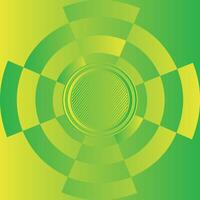 Abstract design with geometric circle shapes Trendy Green Gradient vector