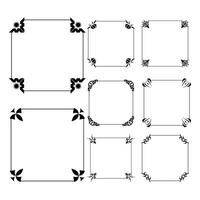 Modern Minimalist Ornamental label frames. decorative vintage frame and retro badge linear frames, arcs, stars and elements vector