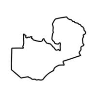 map of the state of Zambia sketch vector