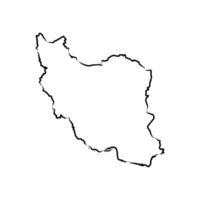 map of the state of Iran sketch vector
