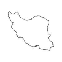 map of the state of Iran handmade sketch vector