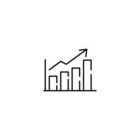Stats icon line design template isolated vector