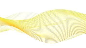 Smooth Flowing Yellow Lines on a White Background vector