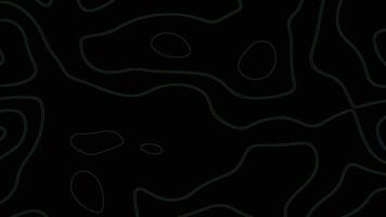 Black Abstract Topographic Lines Background. Minimal Dark Map Pattern vector