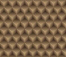 Brown geometrical cubes seamless pattern abstract background vector
