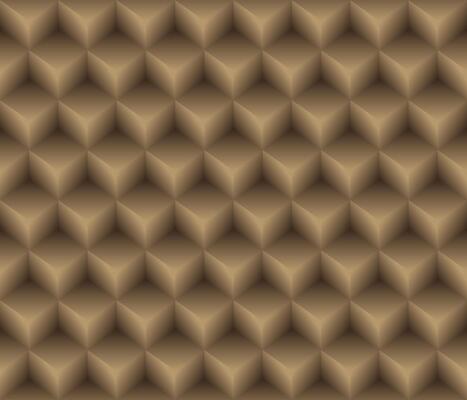 Brown geometrical cubes seamless pattern abstract background