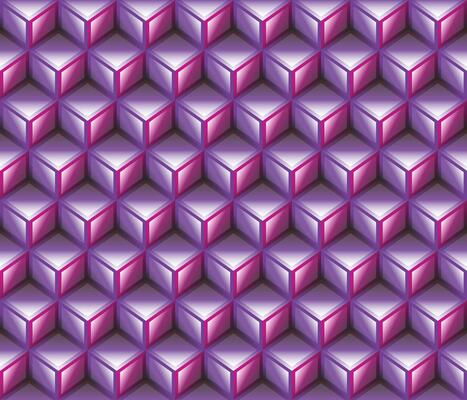 Purple pink geometrical cubes seamless pattern