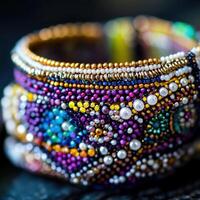 Ornamented Bracelet with Bead Artistry photo