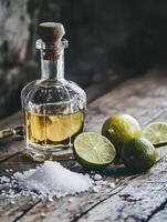 Salted Tequila Ensemble with Lime photo