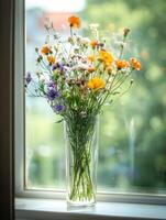 Sophisticated Vessel with Wild Blooms photo