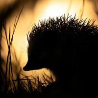 Spiky Outline of a Hedgehog photo
