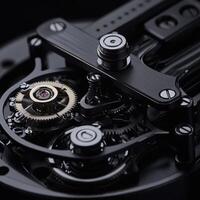 Intimate View of Watch Components photo