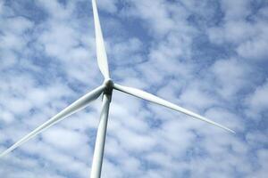 Wind turbine in nature with good weather, eco photo