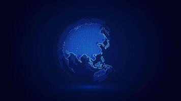 Globe integrated with artificial intelligence, representing AI Co Worker technology towards a sustainable future, intelligent technology that connects data and innovation to develop the world video