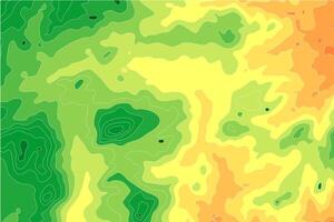 Color topographic contour map background. horizontal layout use combination yellow and green colors. vector