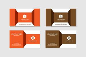 Unique Building Shape Business Card Design vector