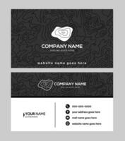 collection of Topographic map contour business card template design at horizontal layout. vector