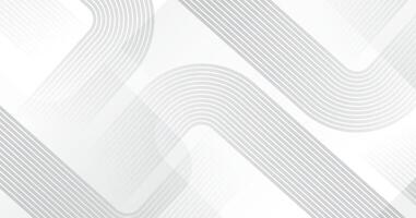 White geometric abstract background overlap layer on bright space with rounded lines effect decoration. Modern graphic design element stripes style concept for web banner, flyer, or brochure cover vector