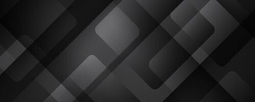 Black geometric abstract background overlap layer on dark space with cutout effect decoration. Modern graphic design element rounded shape style concept for web banner, flyer, card, or brochure cover vector