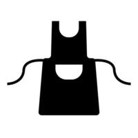 Simple apron silhouette icon. vector