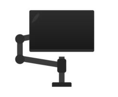 Flat design monitor arm and display icon. vector