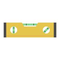 Flat design yellow level icon. vector