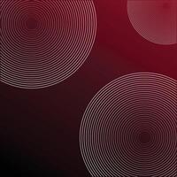 Elegant abstract composition featuring concentric circles on a deep red gradient background vector