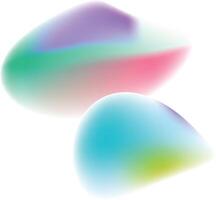 Abstract colorful fluid shapes with gradient effect on white background for modern design vector
