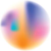 Abstract sphere with soft gradient colors in vibrant hues perfect for backgrounds or designs vector