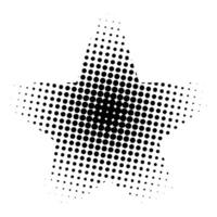 Halftone style black star shape isolated on white background suitable for design concepts vector