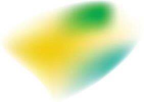 Abstract colorful gradient shape with yellow green and turquoise colors on white background vector