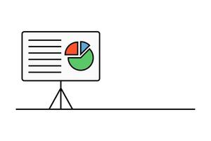 Conceptual design of presentation board. vector