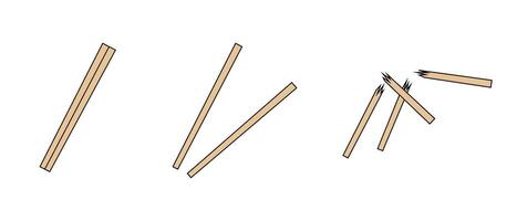 Disposable chopsticks icon set. vector